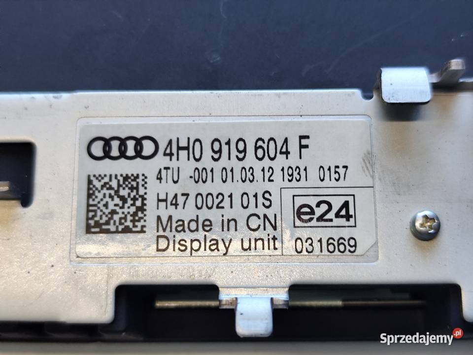 Audi A8 D4 Wyświetlacz Ekran Monitor Lcd 8 Mmi