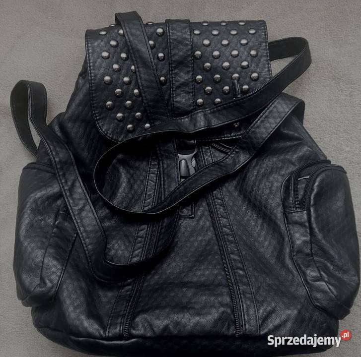 Plecak damski czarny skóra ekologiczna z śląskie Częstochowa