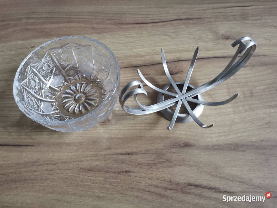 Stara posrebrzana cukierniczka kryształ plater Porcelana i szkło Katowice