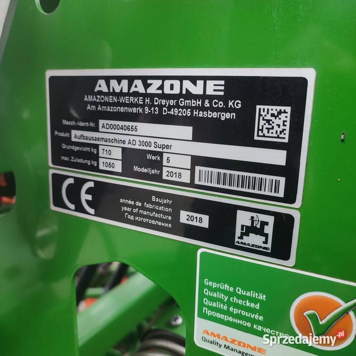 Agregat uprawowosiewny AMAZONE AD 3000 SUPER z nieuszkodzony Krotoszyn sprzedam