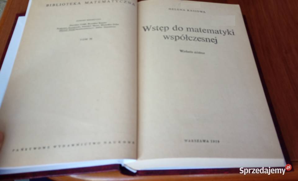 Wstęp do matematyki współczesnej Helena Rasiowa pomorskie Gdańsk