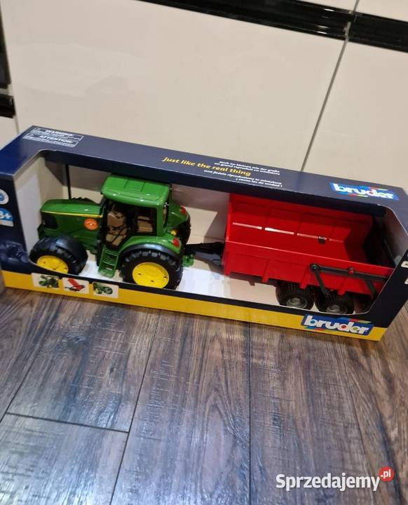 Traktor Ciągnik z naczepą Bruder 116 Katowice