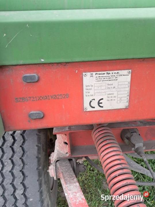 Przyczepa rolnicza pronar T6721 nieuszkodzony Rolnictwo Parczew
