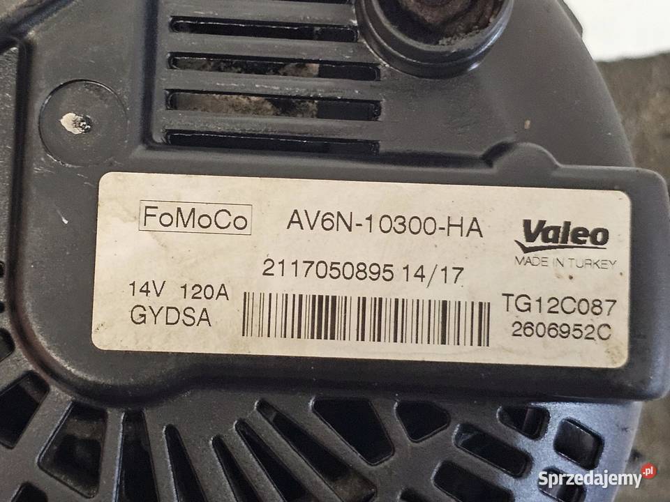 FORD FIESTA 125 B SNJA 82 17r alternator