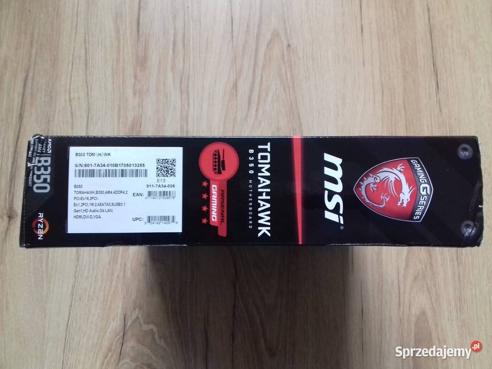 Pudełko płyty głównej ATX MSI Tomahawk B350 CD Bydgoszcz