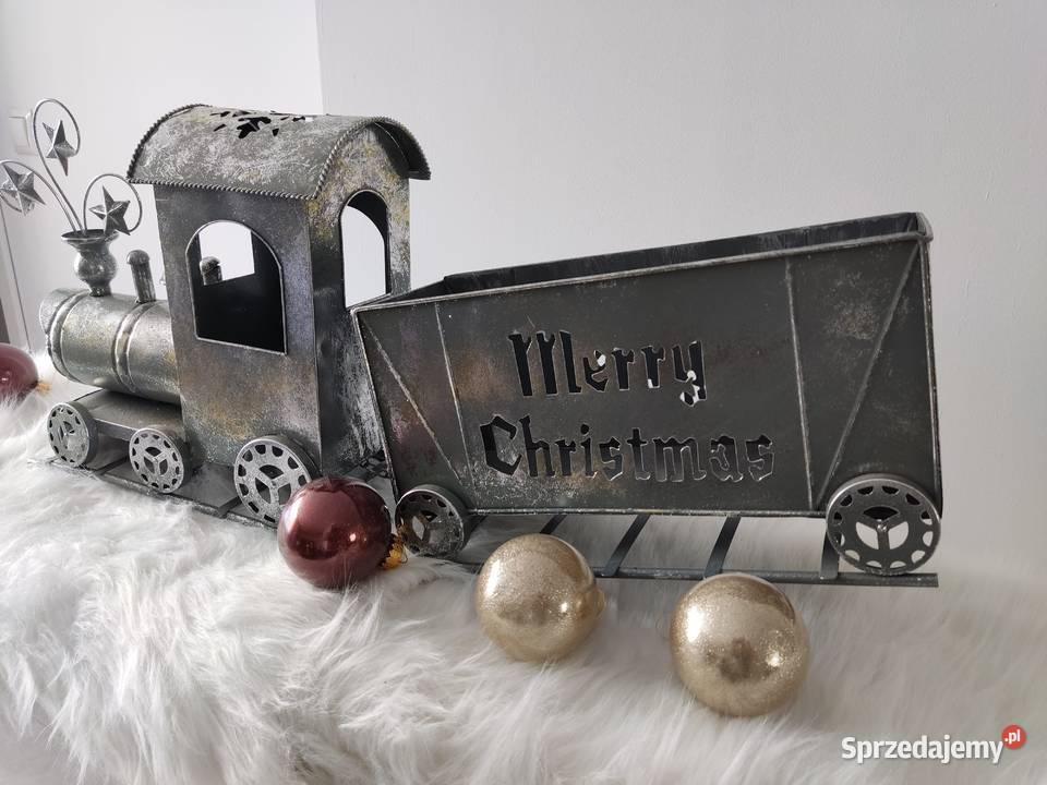 Złoty pociąg metalowy srebrny Dębica