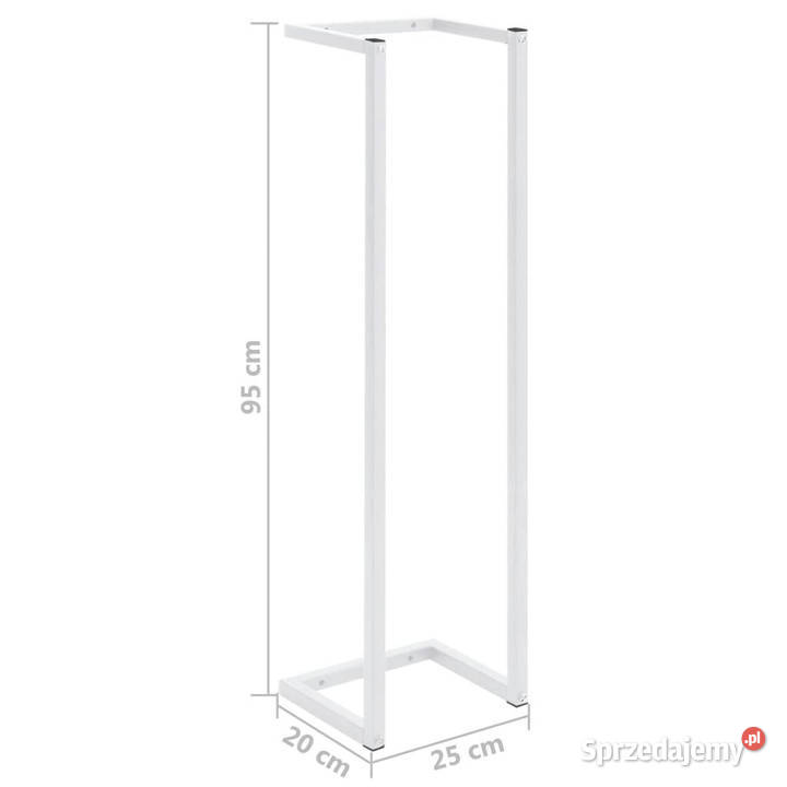 Stojak na ręcznik biały 25x20x95 stalowy Warszawa