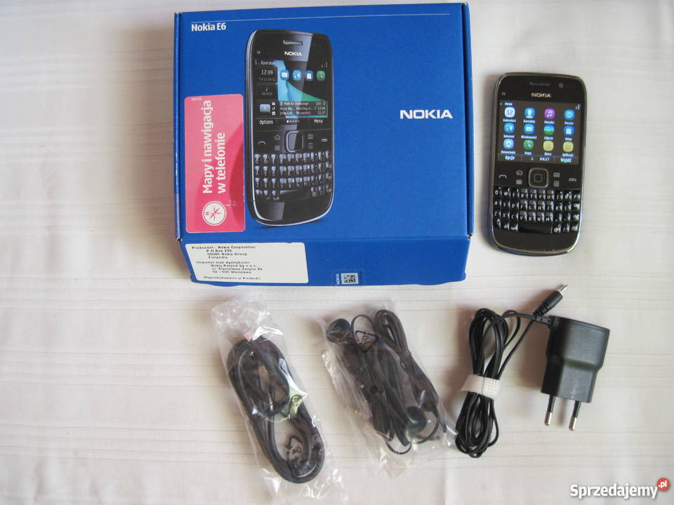 Nokia E6 pełny zestaw dodatki karta SIM ORANGE QWERTY wielkopolskie Poznań sprzedam