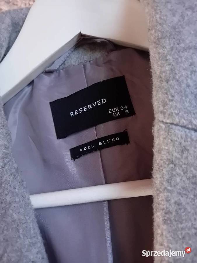 Szary płaszcz Reserved mazowieckie Warszawa