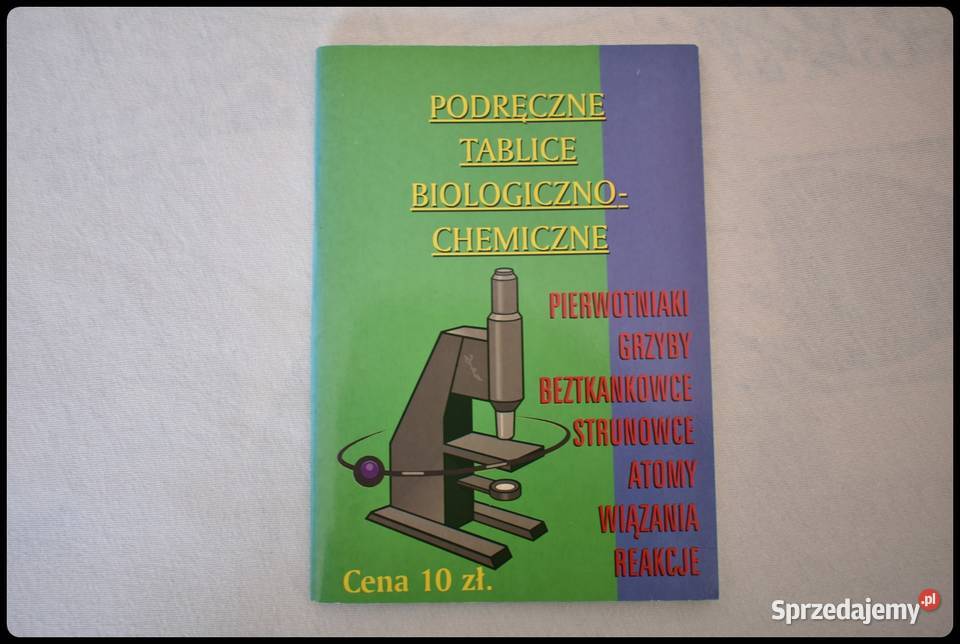 Podręczne tablice biologiczno chemiczne biologia, ekologia Płock