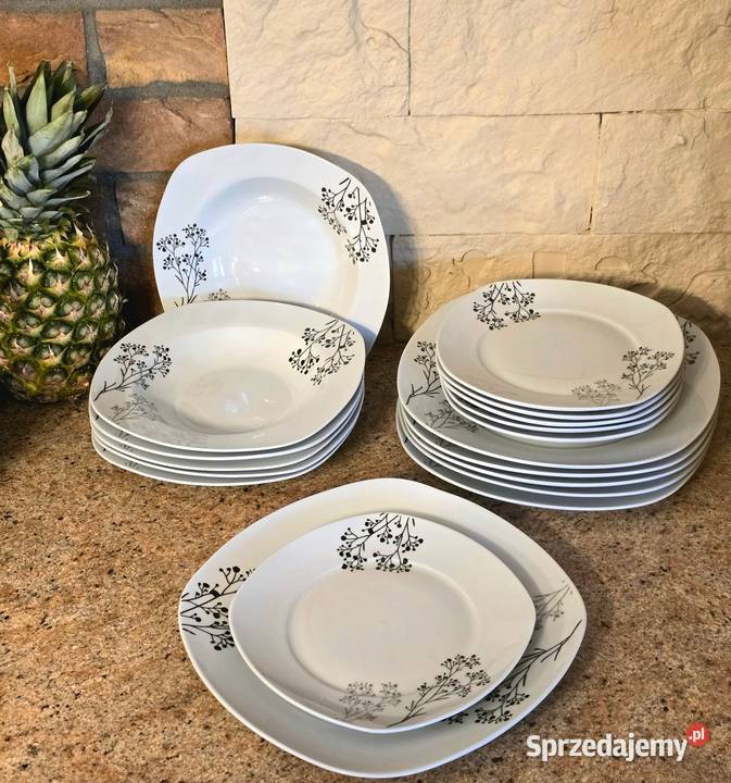 WYPRZEDAŻ MAGAZYNU 159 Zestaw 18 sztuk talerzy Zabrze