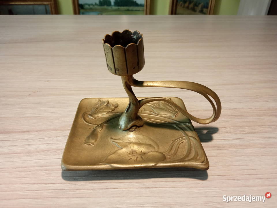 Piękny stary secesyjny kaganek Kraków