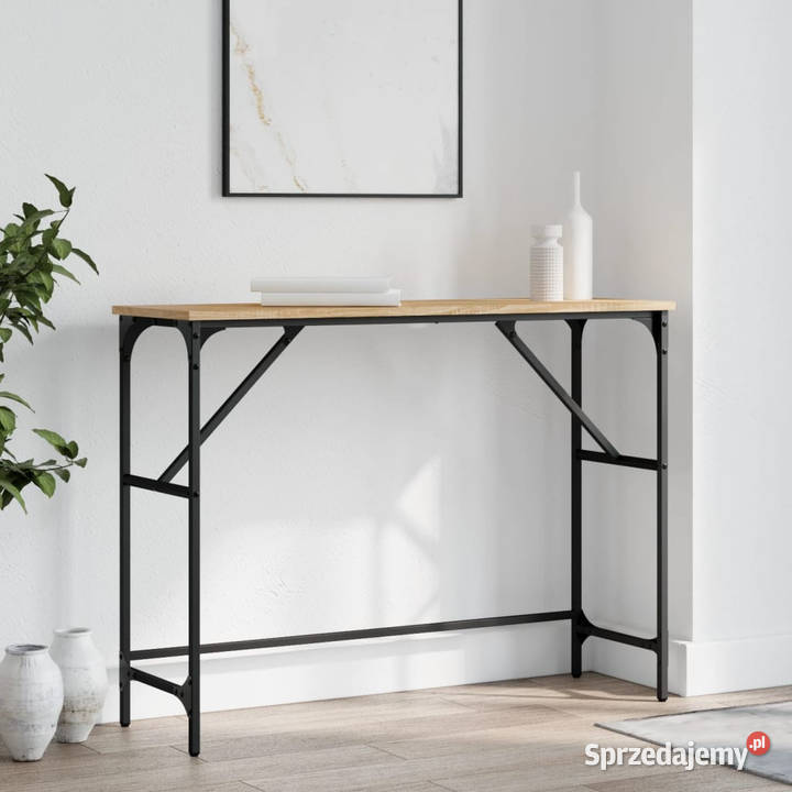 Stolik konsolowy dąb sonoma 100x32x75 WM834056