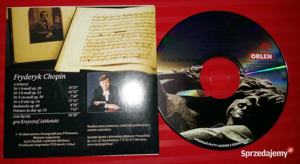 Fryderyk Chopin gra Krzysztof Jabłoński płyta cd