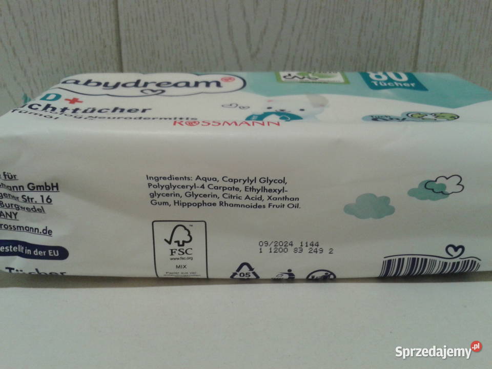 BabyDream MED Chusteczki do skóry wrażliwej 80 z opolskie Strzelce Opolskie