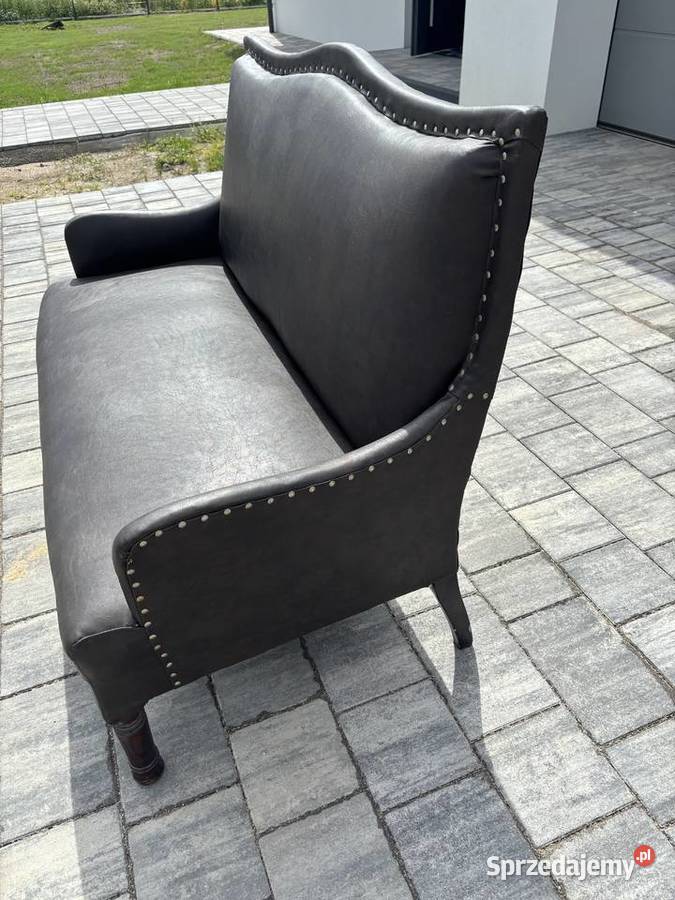 Skórzana kanapa sofa antyk do poczekalni Gdynia