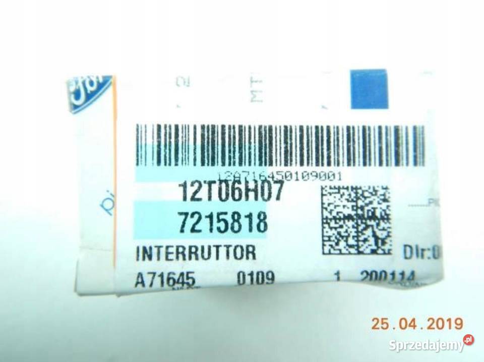 PRZEŁĄCZNIK TERMICZNY FORD GALAXY 9706 19 23 osobowe sprzedam