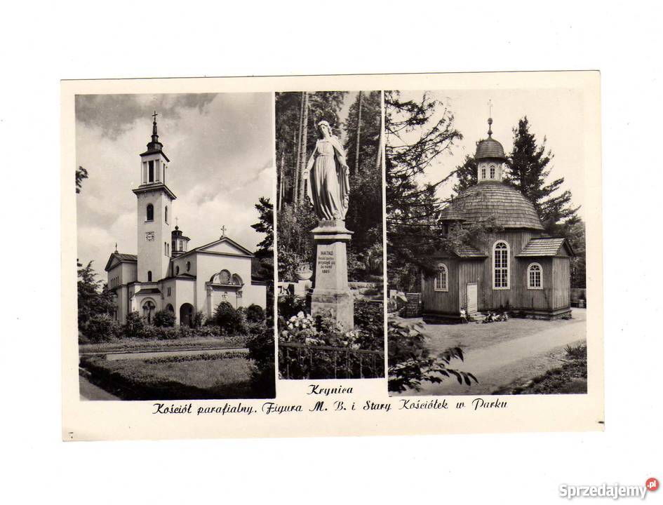 KRYNICA POCZTÓWKA CZARNO BIAŁA WIELOWIDOKOWA Krynki sprzedam