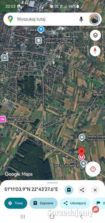 Działki Budowlano Inwestycjna 1376mkw 5111039N 260zł/m2 Sprzedaż Krępiec
