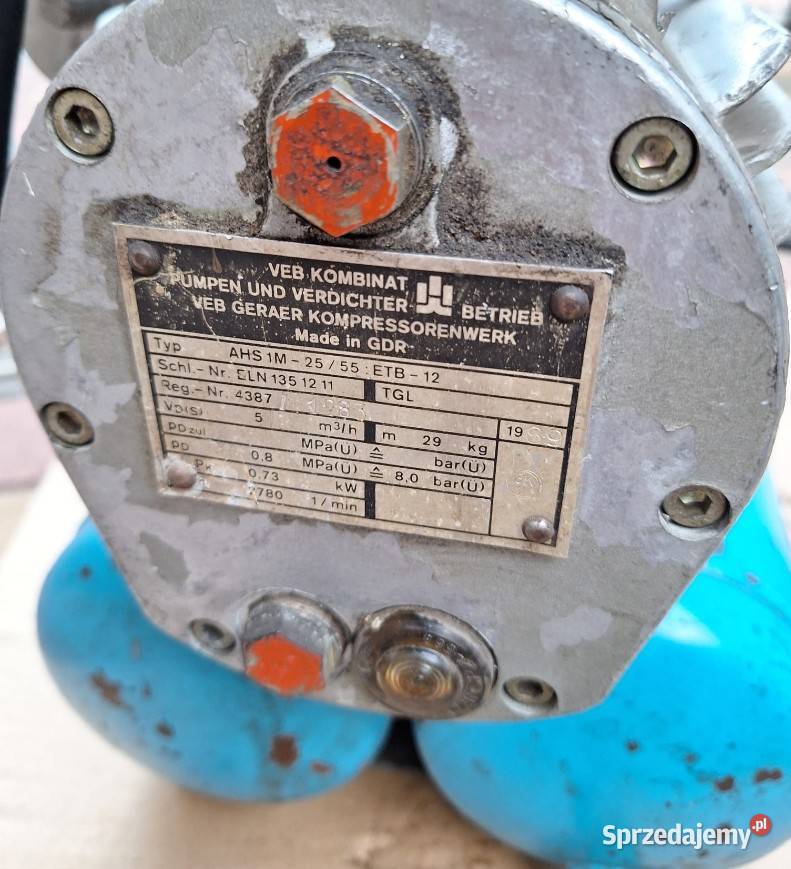 Kompresor 230V made in DDR Częstochowa sprzedam