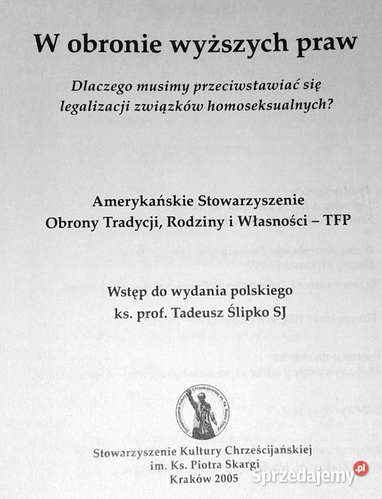 W obronie wyższych praw ks prof Tadeusz Ślipko lubelskie Chełm