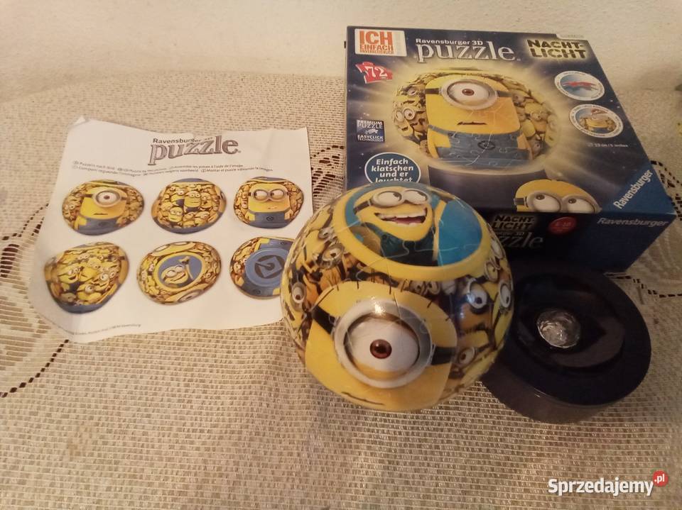 Lampka z puzzlami Minionki Dla Dziecka Warszawa