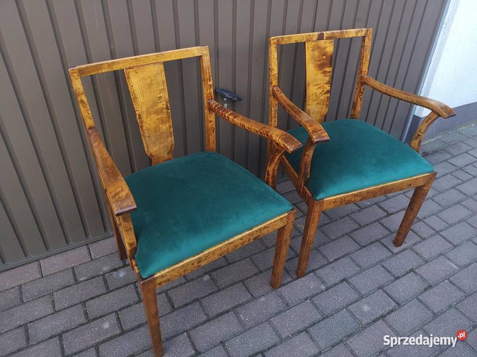 Fotele ARTDECO Politura Gabinetowe Stare Antyk Swarzędz sprzedam