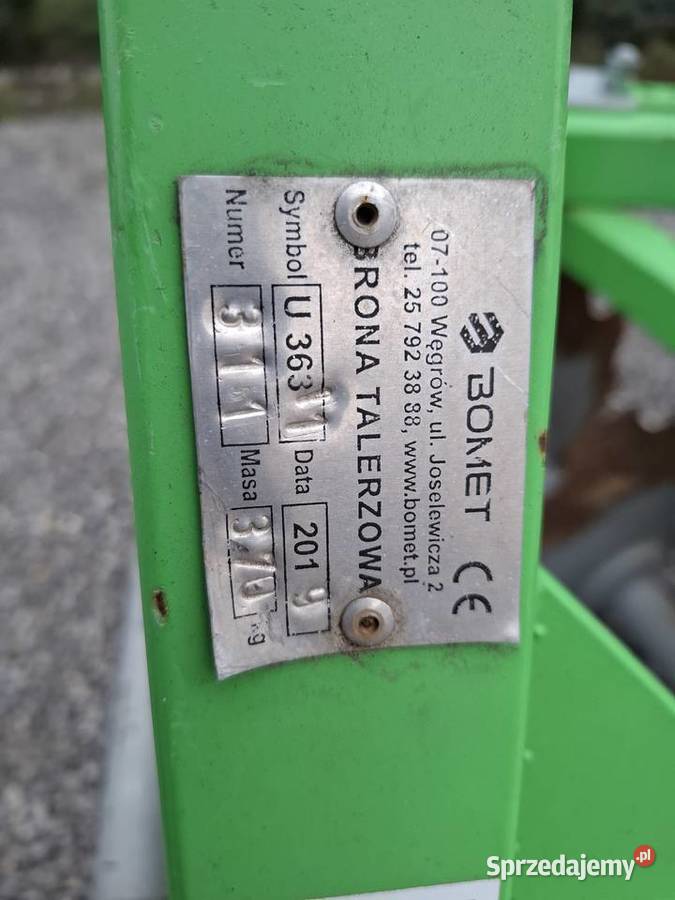 Talerzówka 2x8 Bomet NOWA nieuszkodzony mazowieckie sprzedam