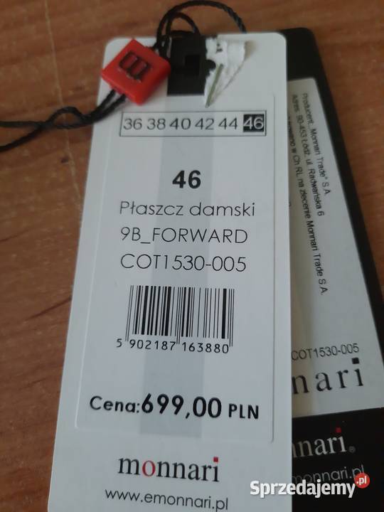 OKAZJA nowa kurtkapłaszcz 46 czerwony