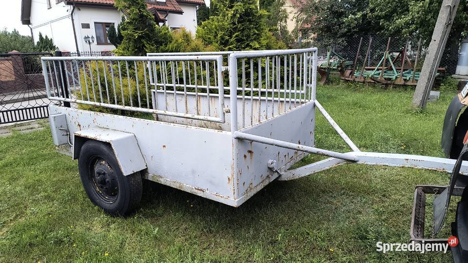 Przyczepa wózek dwukółka jednoosiowa do ciągnika Przyczepy rolnicze