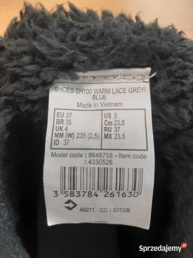 Buty zimowe Quechua wodoodporne 3738 Pozostałe Rawicz