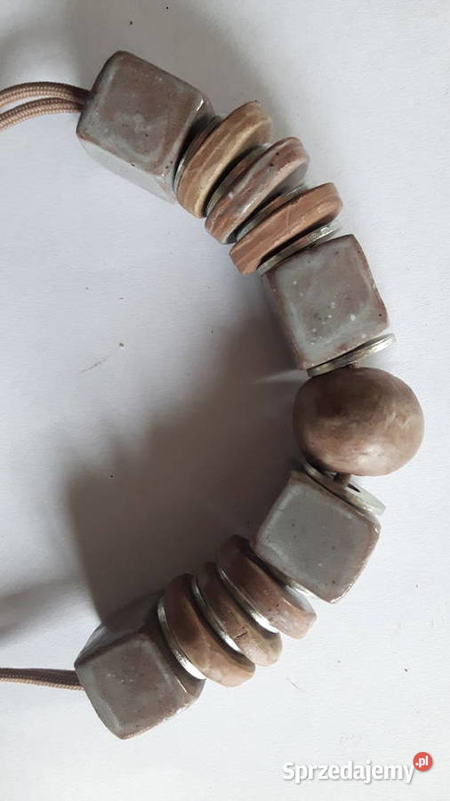 Naszyjnik ceramiczny ręcznie wykonany Otwock sprzedam