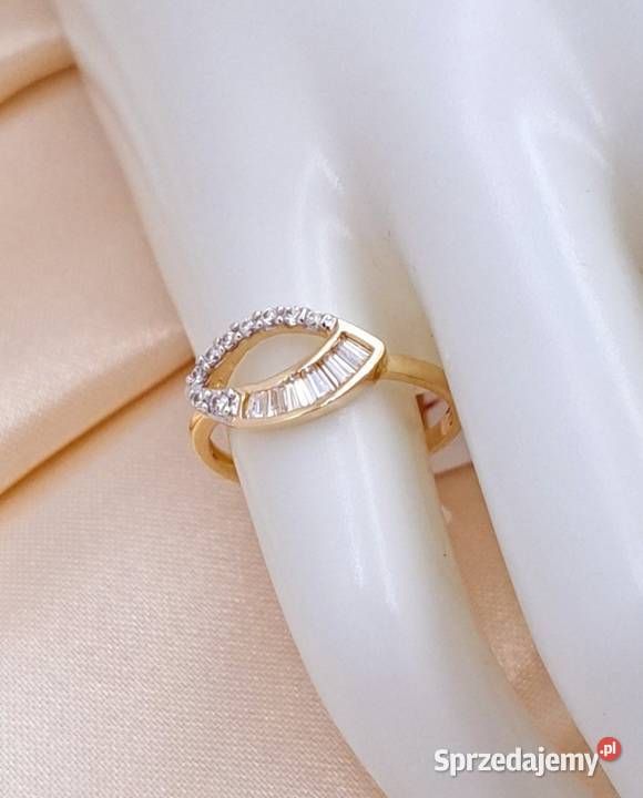 Pierścionek r11 Złoty pr585 Subtelny Z621 złote Poznań