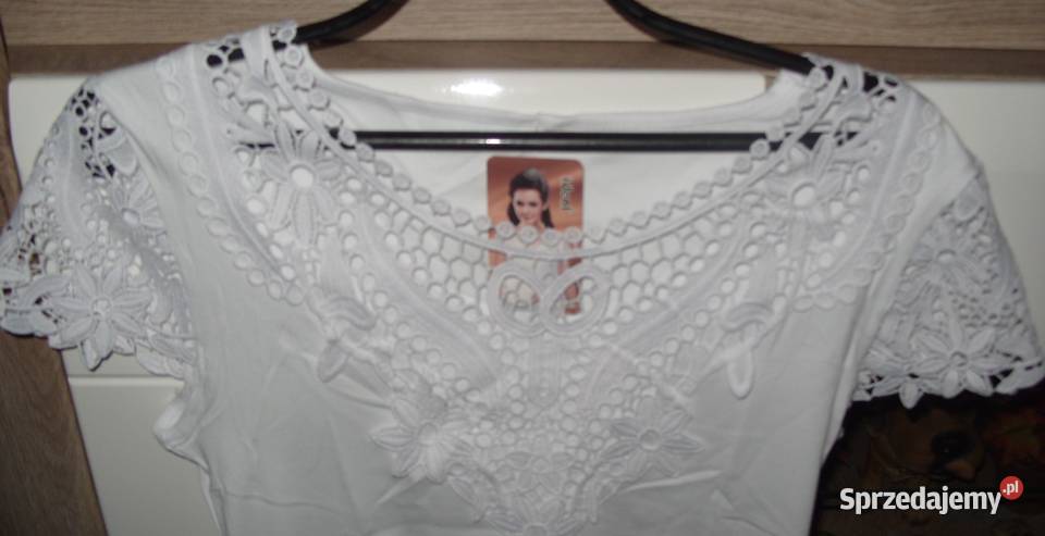 NOWA Elegancka bluzeczka IDEAL z Gipiurą r ML Rawicz sprzedam