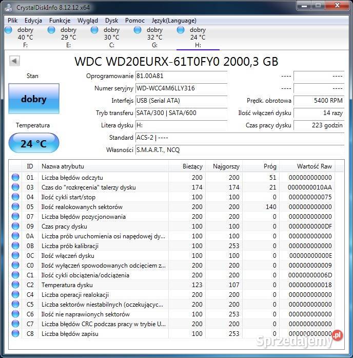 Dysk 2TB SATA 35 cala 3,5” Tomaszów Lubelski