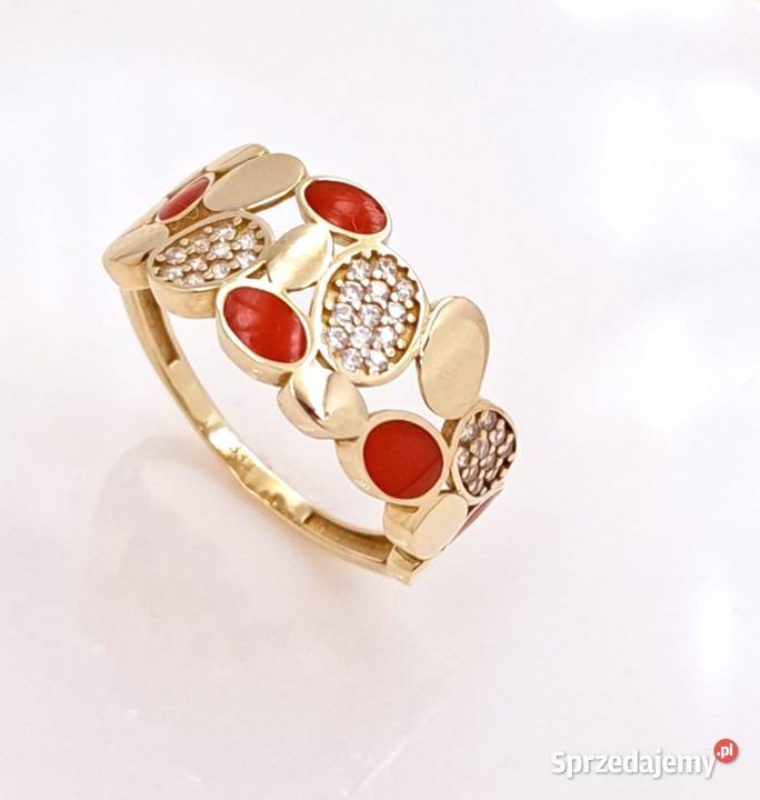 20 Pierścionek r19 Złoty pr333 obrączkowy z wielkopolskie