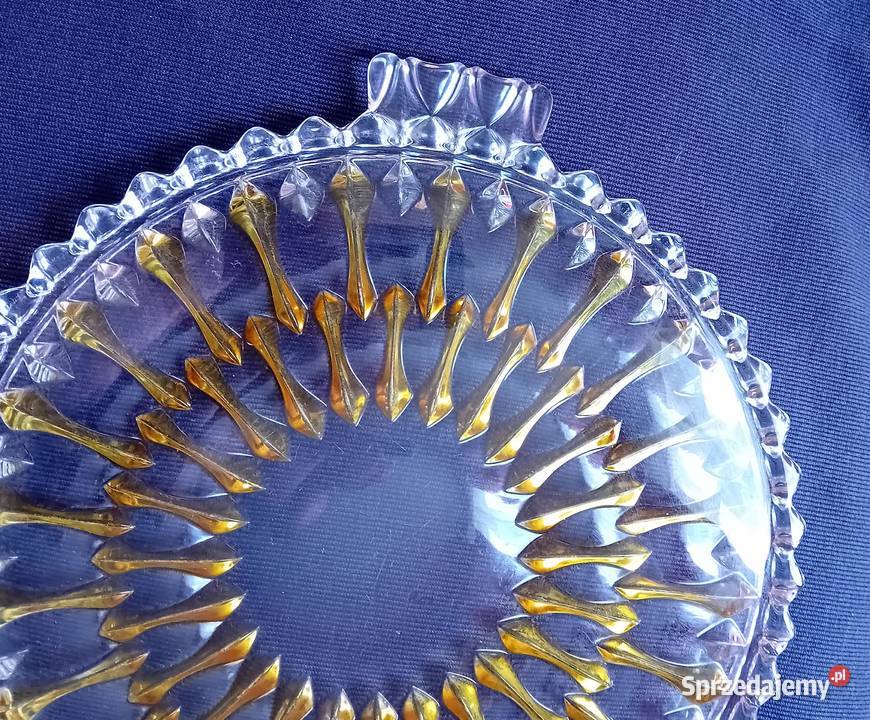 Patera tortownica Walther Glas szkło lazurowane Porcelana i szkło sprzedam