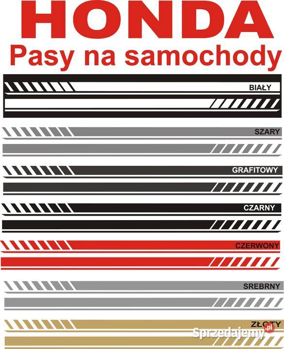 Naklejki Pasy Boczne na każdy Samochód Civic małopolskie Kraków sprzedam