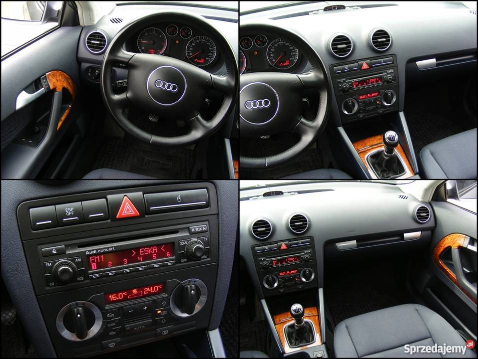 Audi A3 8P 140 PARKTRONIC DREWNO TEMPOMAT KLIMA welurowa tapicerka