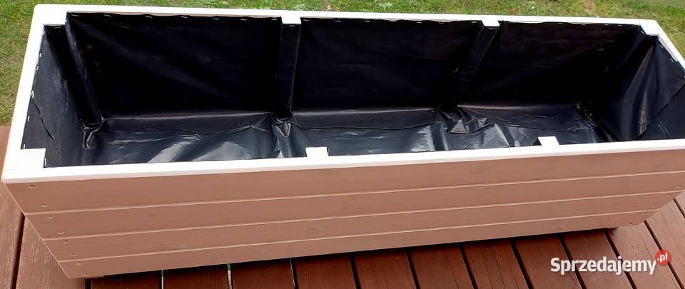 Donica drewniana biała Radomsko