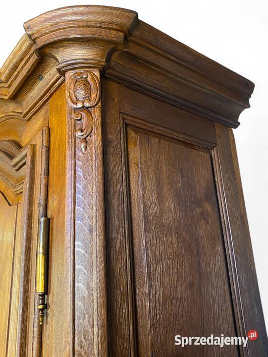 Stara masywna stylowa szafa dwudrzwiowa lity dąb zachodniopomorskie