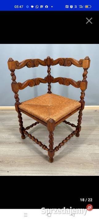 KRZESŁA NAROŻNE Antyki Bielsko-Biała