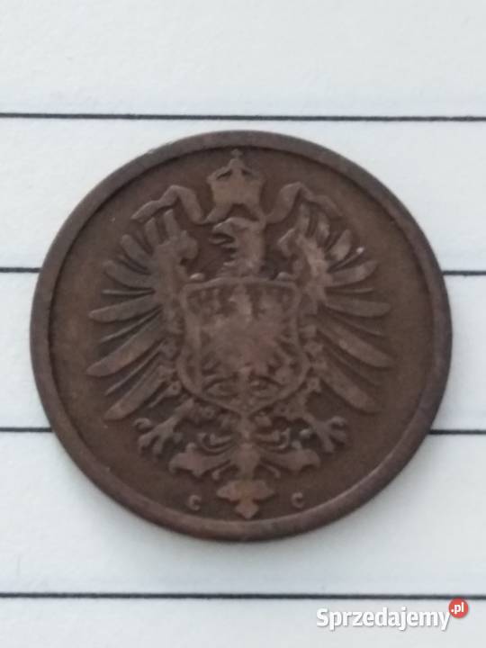 Moneta 2 pfenigi 1875 C Cesarstwo Niemieckie lubuskie Żary sprzedam