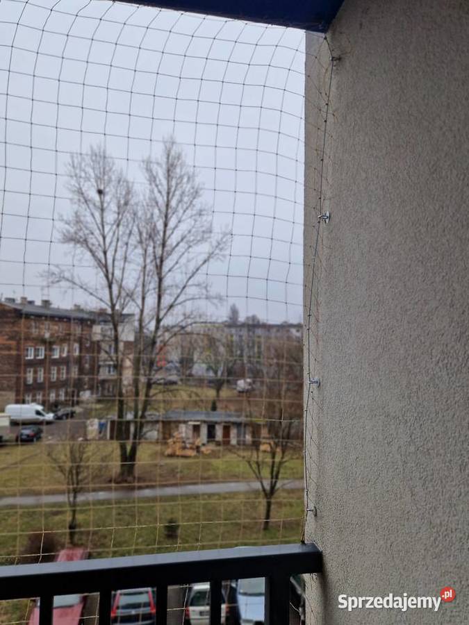 Montaż siatki kolców przeciw ptakom na balkonie Zabrze