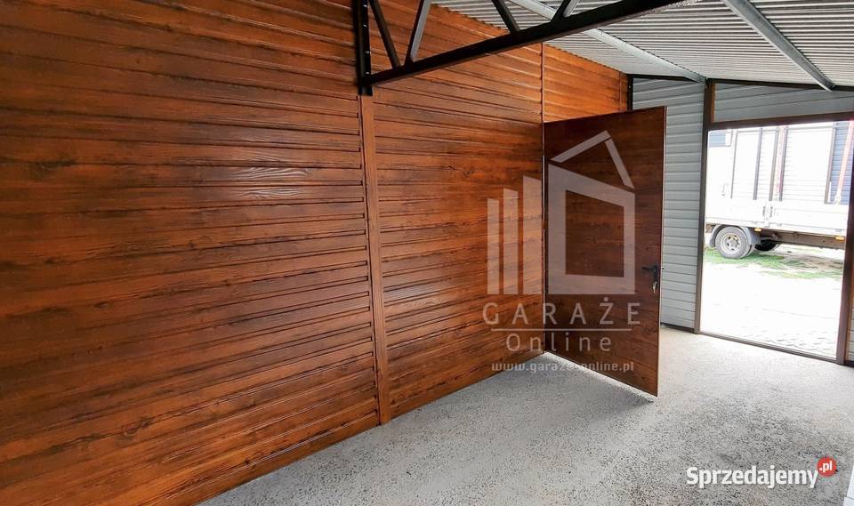 GARAŻ BLASZANY 9m x 7m dwuspad 2x Brama 2x drzwi Wrocław
