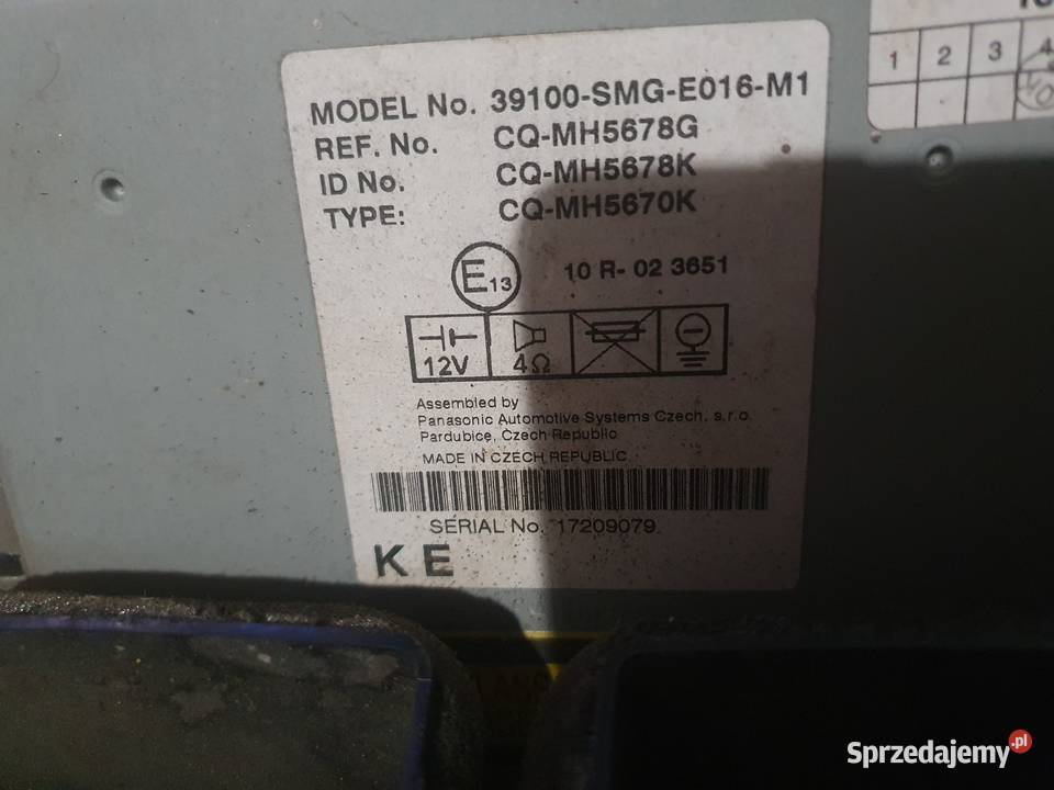 Radio Honda Civic 8 UFO osobowe Garwolin
