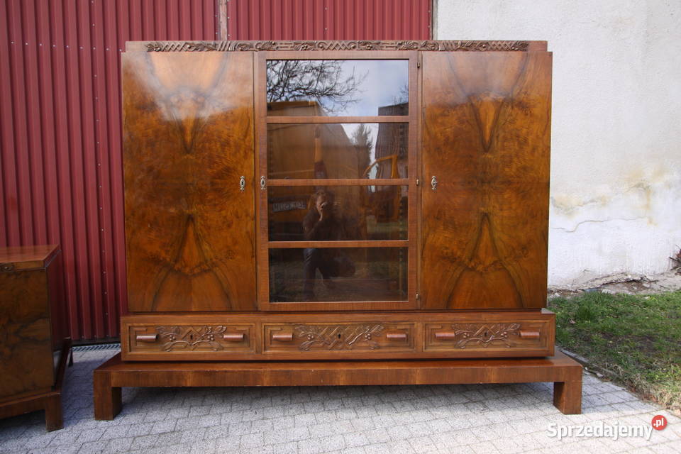 HIT Komplet gabinetowy ART DECO 1930 r orzech dolnośląskie Wrocław