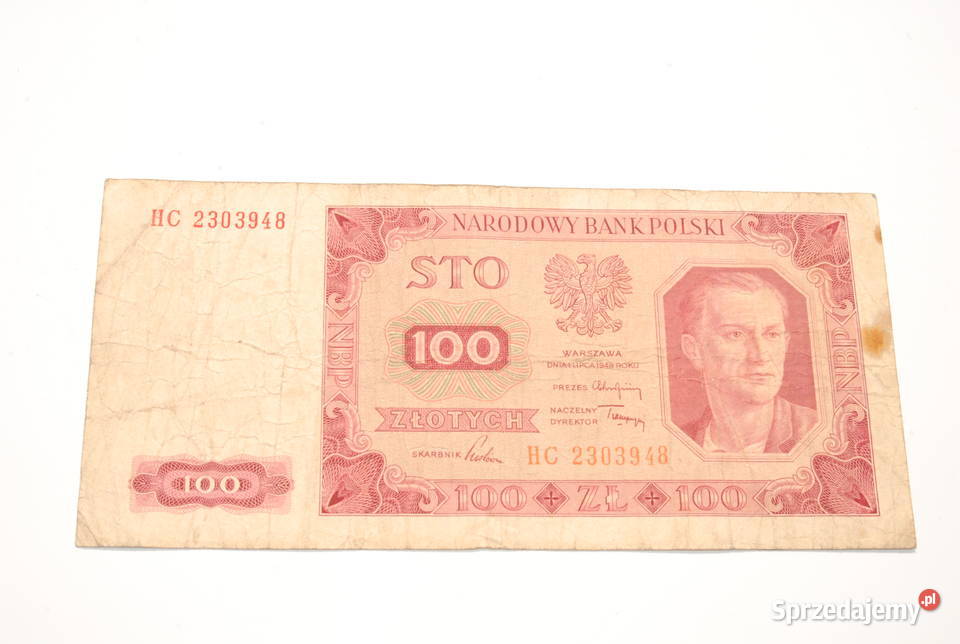 Stary banknot 100 złotych Pracownik 1948 antyk sprzedam
