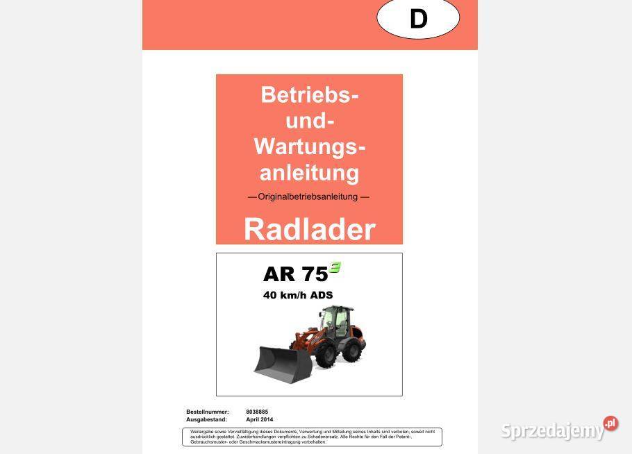 ATLAS AR85e AR75ET AR30 AR75e instrukcja obsługi Poradniki, albumy i reportaże Kielce