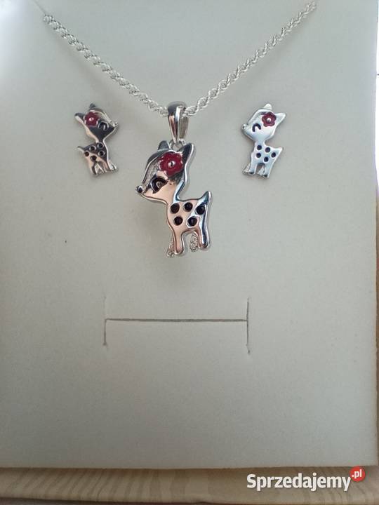 Srebrne kolczyki sarenki Turek sprzedam